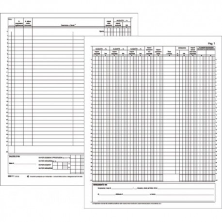 E2133 Registro IVA fatture 22 pagine numerate